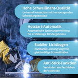 STAHLWERK Elektrodenschweißgerät ARC 200 MD Digital 10-200 A mit Zubehör