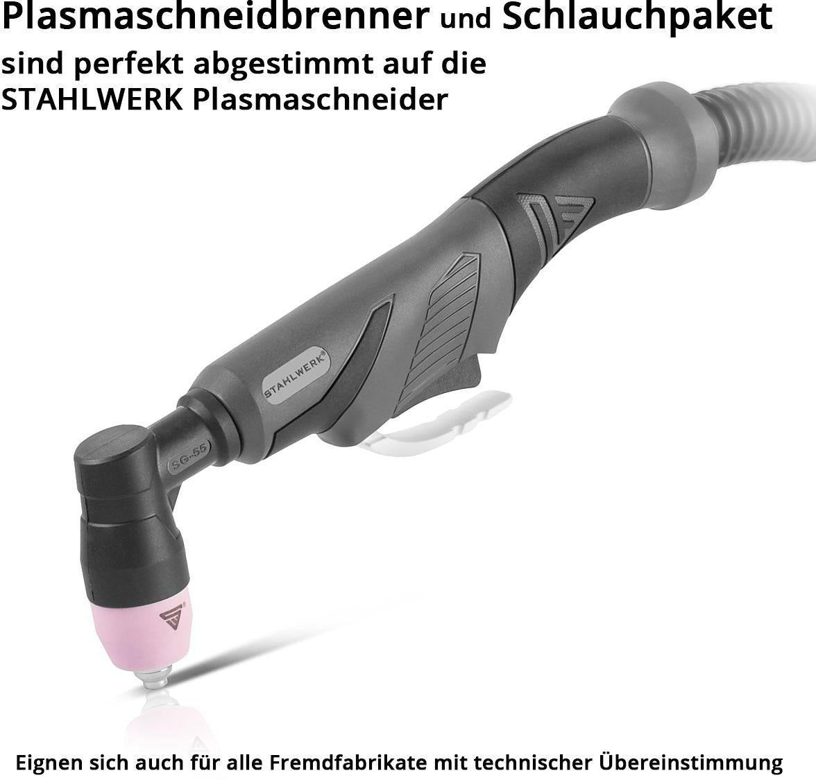 STAHLWERK Plasmahandbrenner AG-60 mit 5 m Schlauchpaket – luftgekühlt bis 70 A