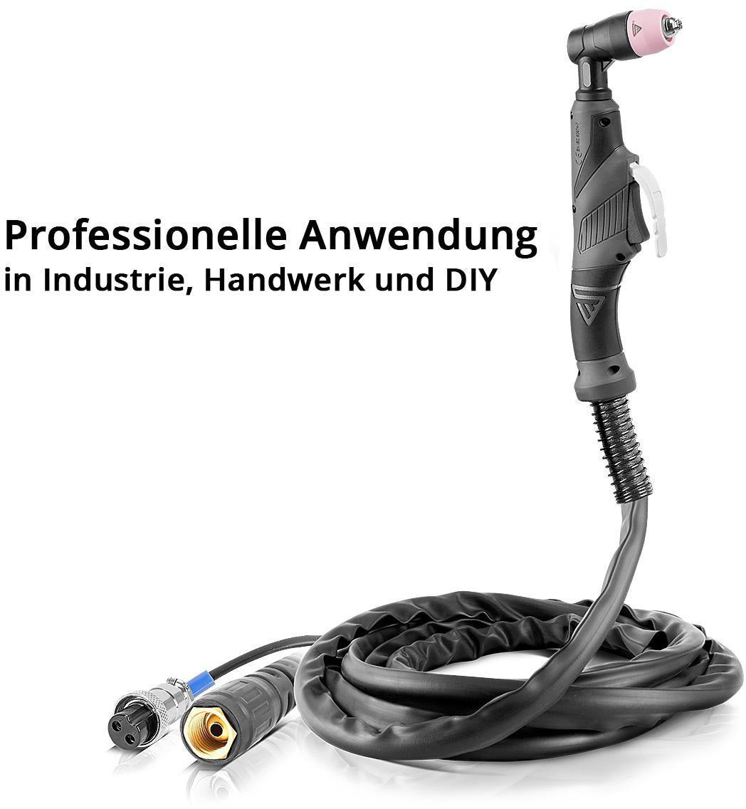 STAHLWERK Plasmahandbrenner AG-60 mit 5 m Schlauchpaket – luftgekühlt bis 70 A