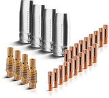 STAHLWERK Verschleißteile-Set 28-teilig für AK15/MB15 AK14/MB14 – MIG MAG Schweißbrenner Zubehör