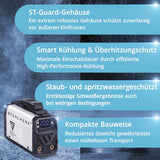 STAHLWERK Elektrodenschweißgerät ARC 200 MD Digital 10-200 A mit Zubehör