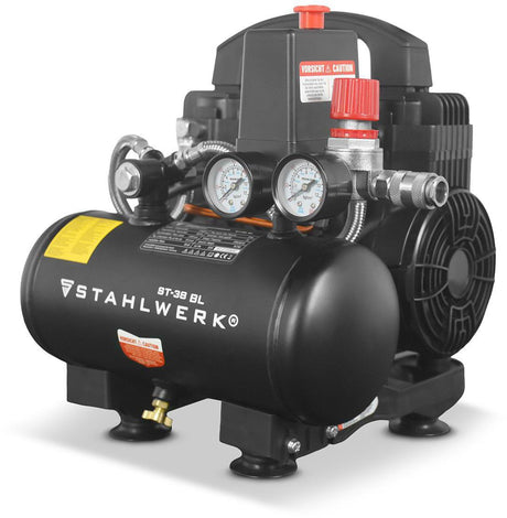 STAHLWERK Kompressor ST-38 BL – Flüster-Kompressor mit 170 l/min, 8 bar, 3 l Kessel