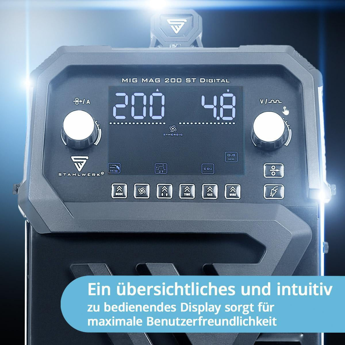 STAHLWERK MIG MAG 200 ST Digital MIG/MAG-Schweißanlage 200 A mit Zubehör