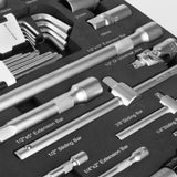 STAHLWERK Werkzeugmodul 186-teilig Steckschlüssel- und Bit-Satz aus Chrom-Vanadium-Stahl