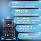 STAHLWERK AC/DC WIG 200 ST Digital Inverterschweißgerät – 3-in-1 WIG/MMA/Clean, 200 A, IGBT
