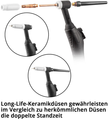 STAHLWERK 26-teiliges WIG-Verschleißteile-Set für WP-26 mit Long-Life-Keramikdüsen