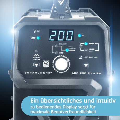 STAHLWERK Elektrodenschweißgerät ARC 200 Puls Pro mit Zubehör 10-200 A – MMA & Lift-TIG