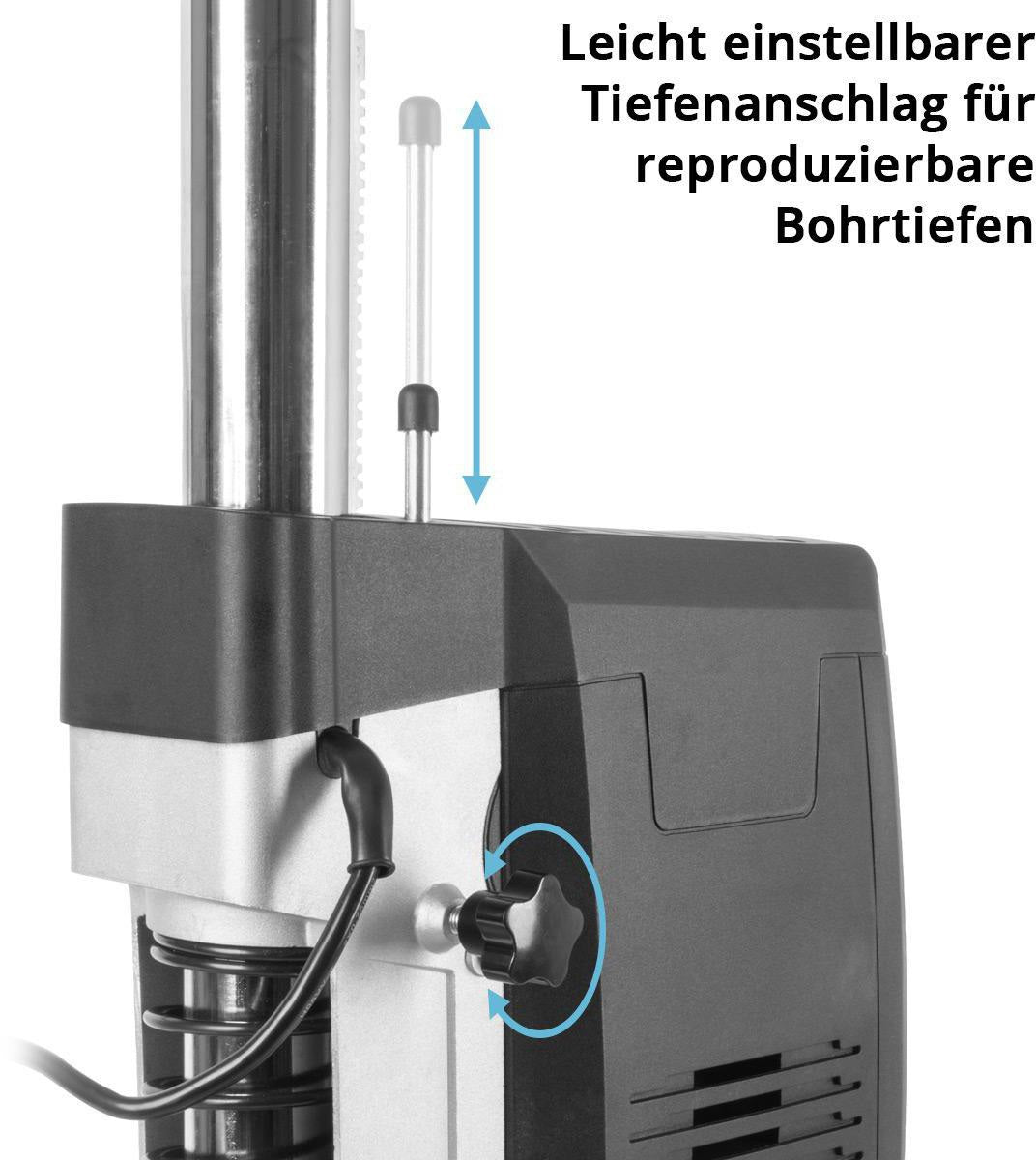 STAHLWERK MBD-800 ST Tischbohrmaschine – 800 W, Digitaldrehzahl, Lasermarkierung