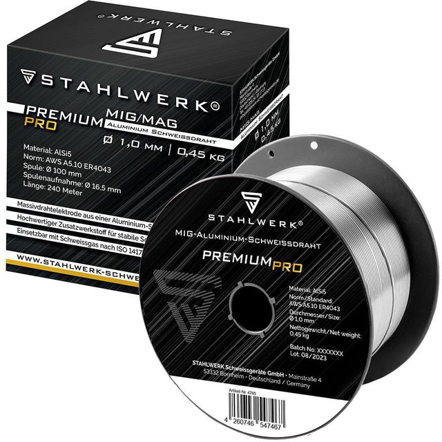 STAHLWERK Alu Schweißdraht ER4043 (AlSi5) 1,0 mm 0,45 kg – MIG MAG Universaldraht