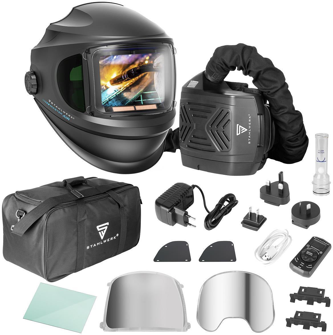 STAHLWERK Automatik-Schweißhelm MASTER AIR mit Frischluftsystem TH3 P R SL