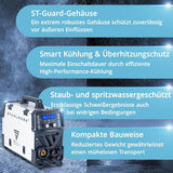 STAHLWERK CTM-416 PULS Pro Inverterschweißgerät 6-in-1 mit 160 A und Plasma-Schneider