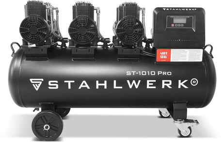 STAHLWERK Kompressor ST-1010 Pro – 750 l/min, 10 bar, 120 l, ölfrei, leise
