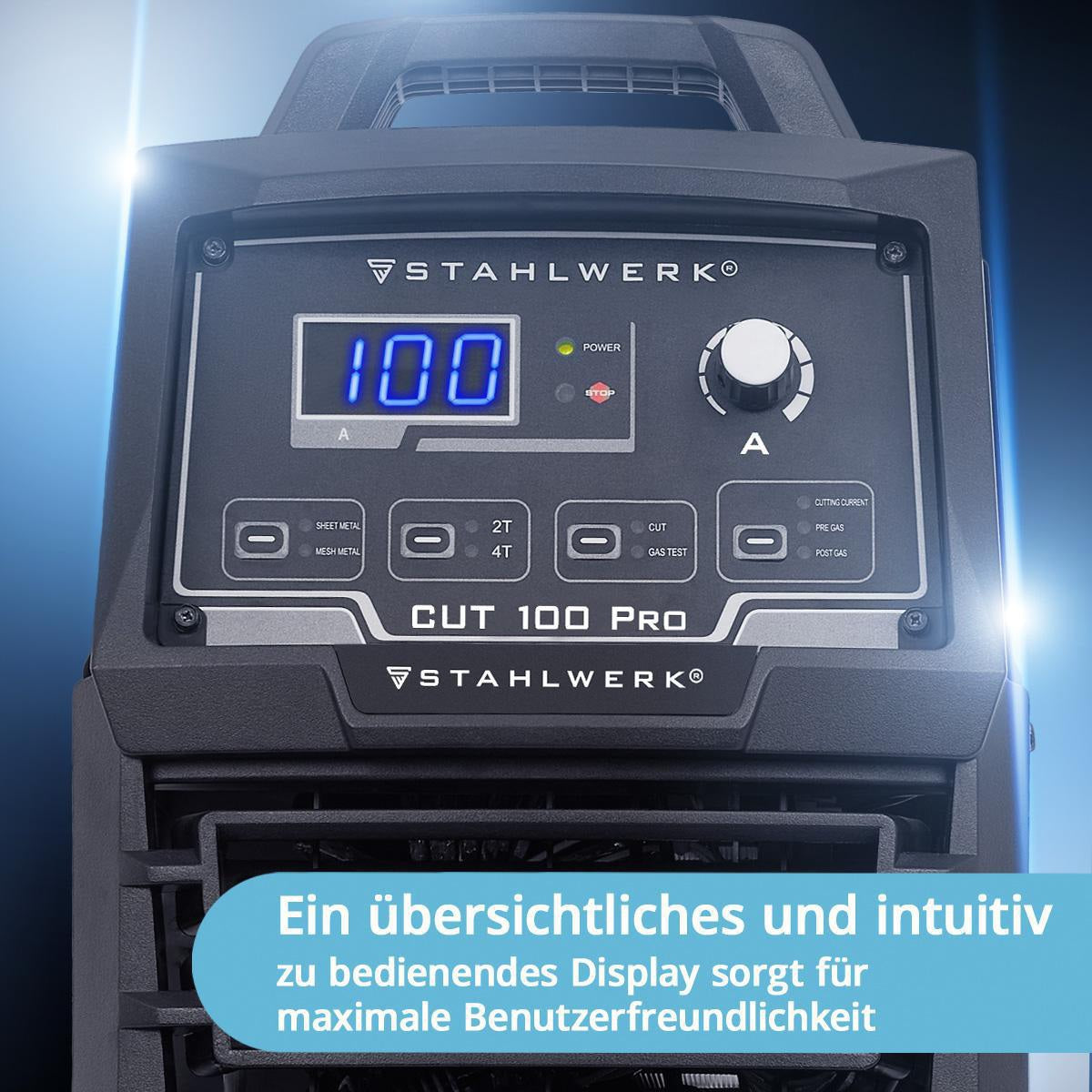 STAHLWERK CUT 100 P Digital Plasmaschneider 100 A mit Zubehör