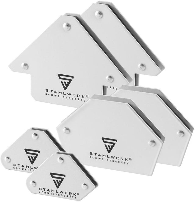 STAHLWERK Magnet-Schweißwinkel 9 & 25 lbs – 6-teiliges Set mit 45°, 90° und 135°