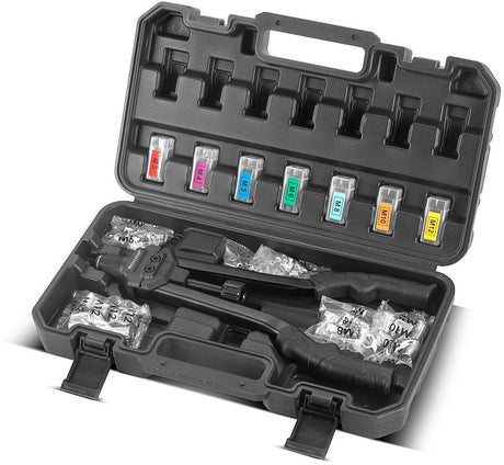 STAHLWERK Blindnietenzangen-Set NZ-16 ST mit 70 Nietmuttern und Transportkoffer