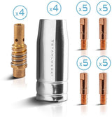 STAHLWERK Verschleißteile-Set 28-teilig für AK15/MB15 AK14/MB14 – MIG MAG Schweißbrenner Zubehör