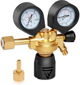 STAHLWERK Druckminderer ST-300 Pro Messing W21,8 x 1/14″ für Argon CO2 Mischgas
