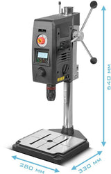 STAHLWERK MBD-800 ST Tischbohrmaschine – 800 W, Digitaldrehzahl, Lasermarkierung