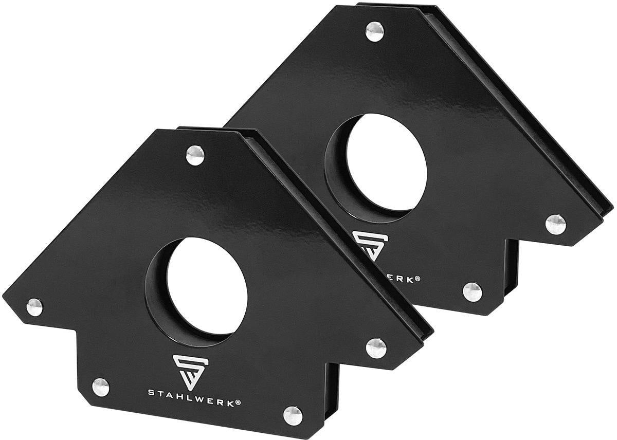 STAHLWERK Magnet-Schweißwinkel 34 kg / 75 lbs daN, 45° / 90° / 135°, 2er-Set