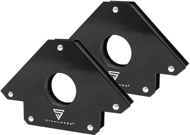 STAHLWERK Magnet-Schweißwinkel 34 kg / 75 lbs daN, 45° / 90° / 135°, 2er-Set