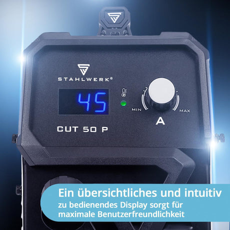 STAHLWERK Plasmaschneidinverter CUT 50 P mit Zubehör – 15–45 A, HF-Pilotzündung, bis 15 mm Baustahl