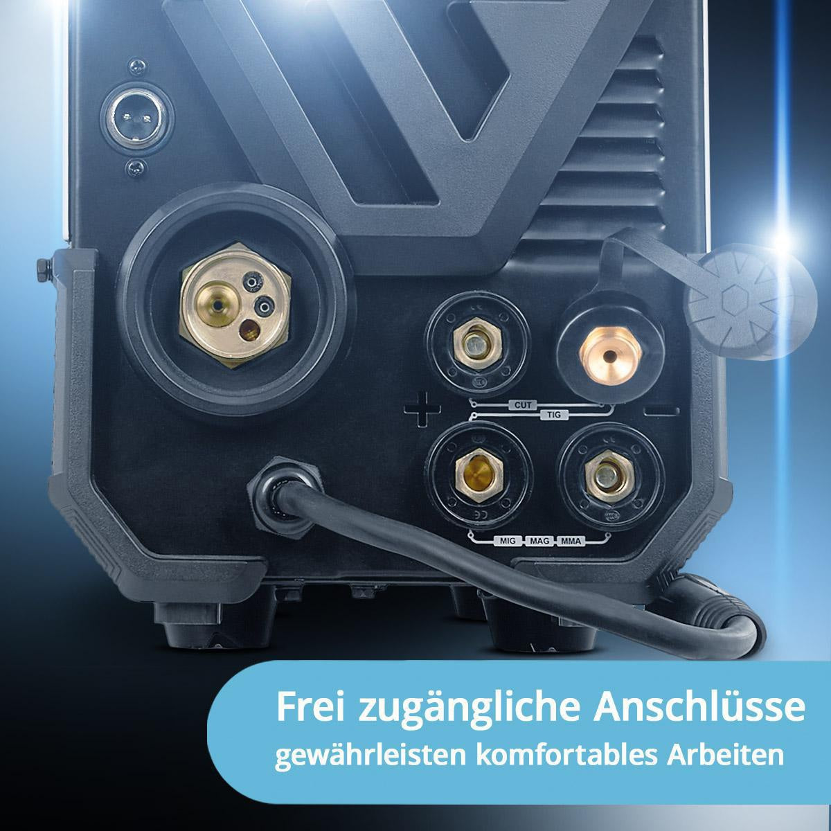 STAHLWERK CTM-250 ST 4-in-1 Kombi-Schweißgerät mit Plasmaschneidfunktion, 200 A Inverter