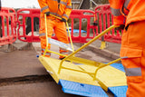 OXFORD Grabenbrücke LowPro® 15/05 Road Plate gelb-blau 1500x500 mm 44 t für sichere Grabenüberquerung