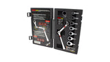 KROFtools Gelenk-Ratschen-Ringmaulschlüssel Set mit austauschbaren Steckringen 1130 K-1130