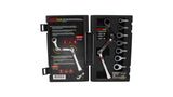 KROFtools Gelenk-Ratschen-Ringmaulschlüssel Set mit austauschbaren Steckringen 1130 K-1130