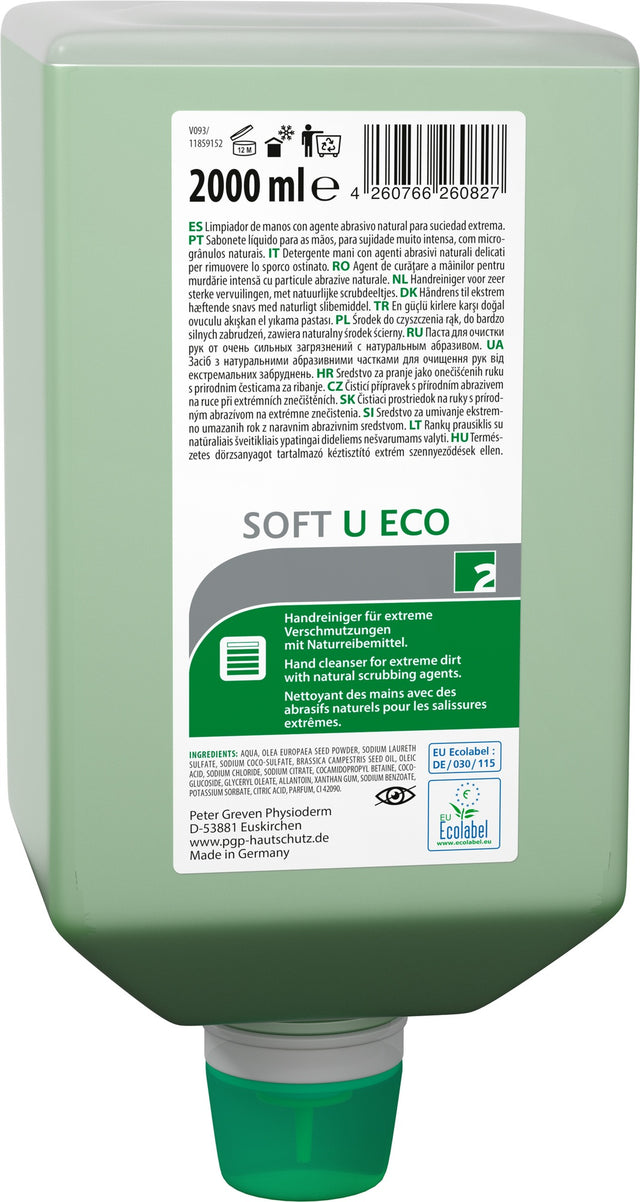 PHYSIODERM GREVEN SOFT U ECO Handreiniger 2l lösemittelfrei mit Olivenkernmehl