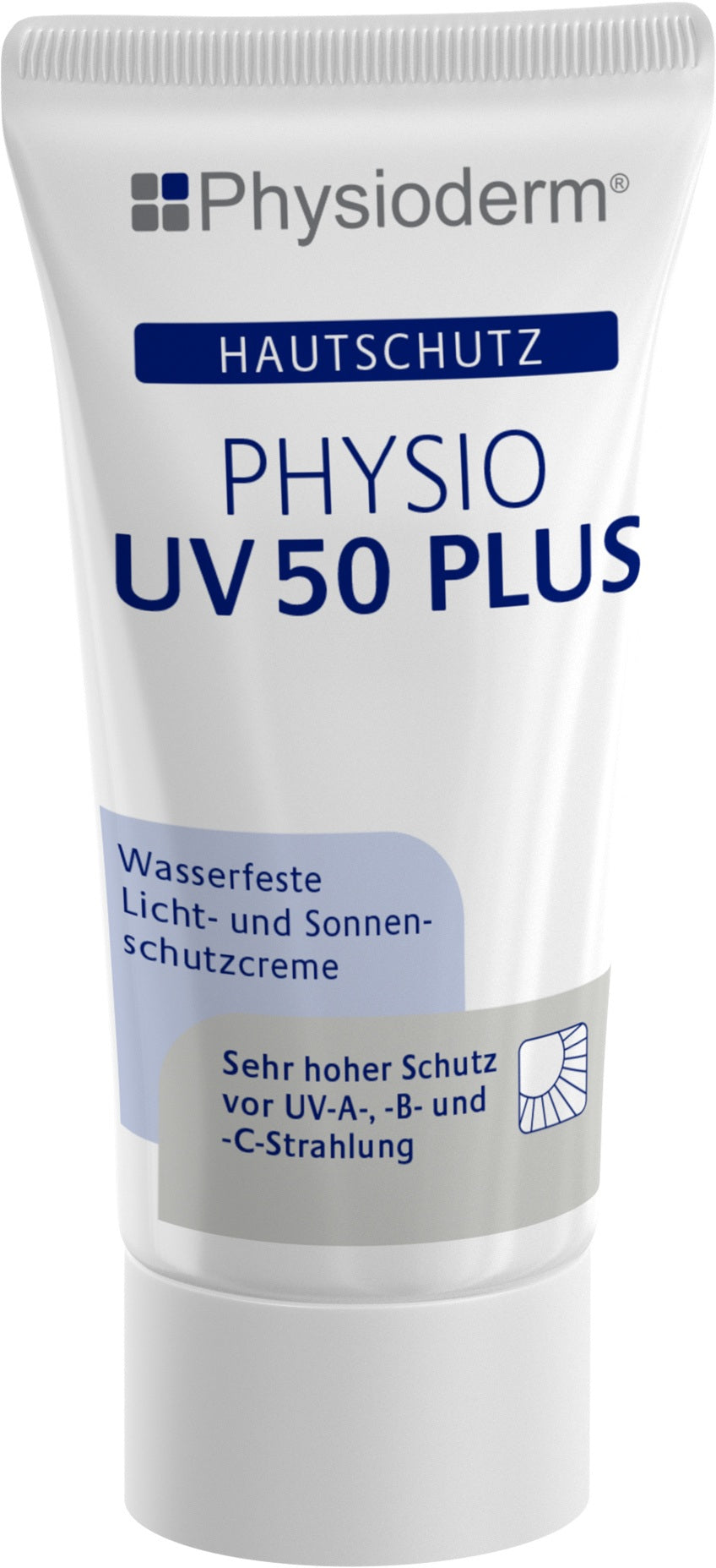 PHYSIODERM PHYSIO UV 50 PLUS Hautschutzcreme – Extra wasserfester Licht- und Sonnenschutz, 100 ml Tube
