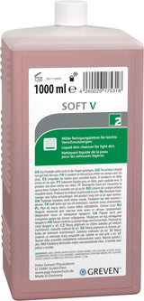GREVEN SOFT V Hautreinigungslotion 1 l Flasche – milde Reinigung für leichte Verschmutzung