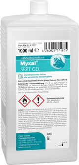 MYXAL® SEPT GEL 1l parfüm-/farbstofffrei Hartflasche – alkoholisches Handdesinfektionsgel