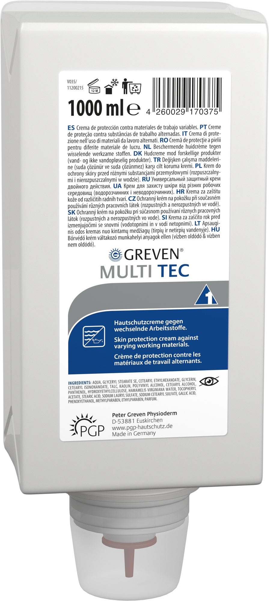 Hautschutzlotion GREVEN® MULTI TEC 100 ml silikonfrei, parfümiert Tube