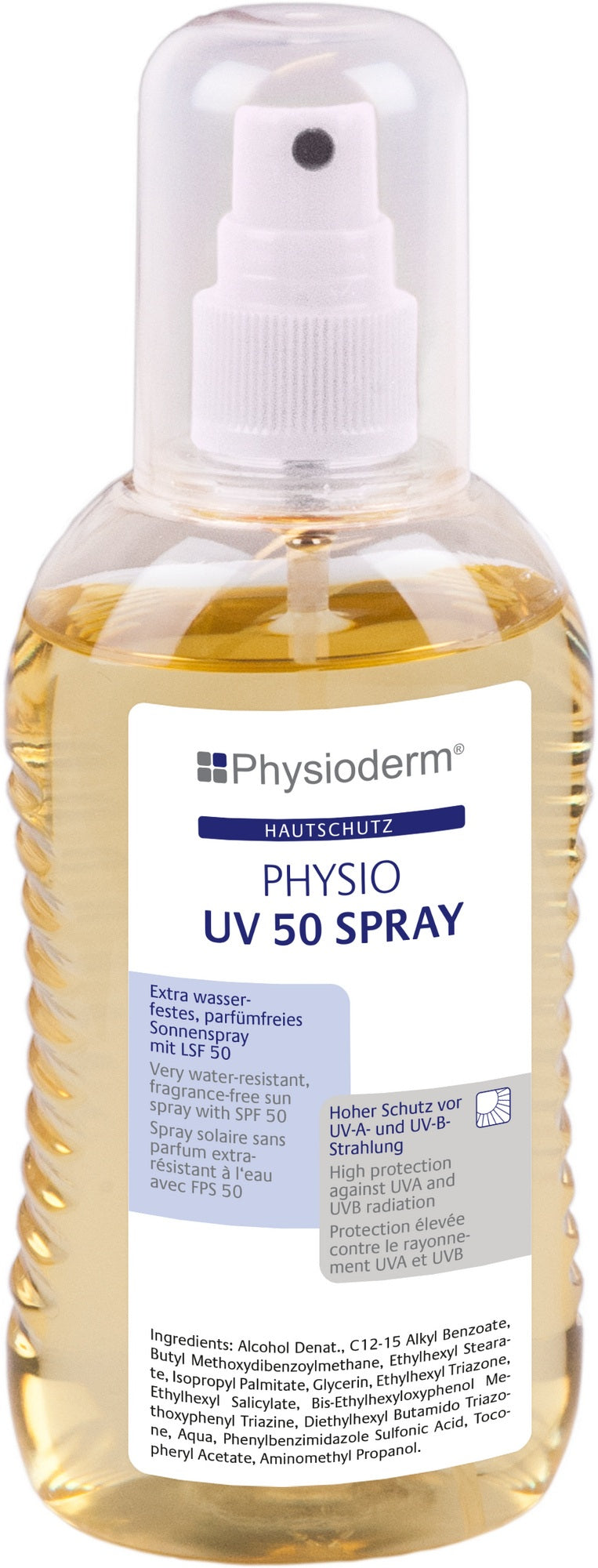 PHYSIODERM Hautschutzspray PHYSIO UV 50 SPRAY 200 ml – extra wasserfest, fettfrei