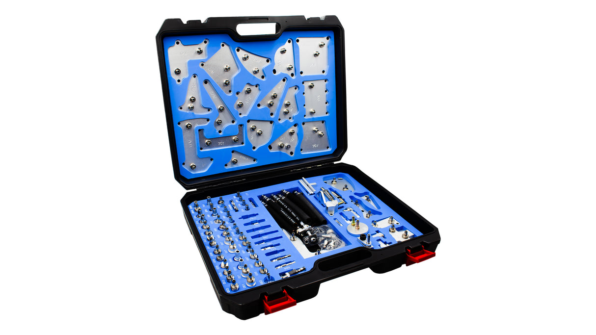 KROFtools Getriebespüladapter ATF Adapter- Kit -Set Adaptersatz, Spezialadapter für Automatikgetriebe Spülgerät 122-tlg - 9121