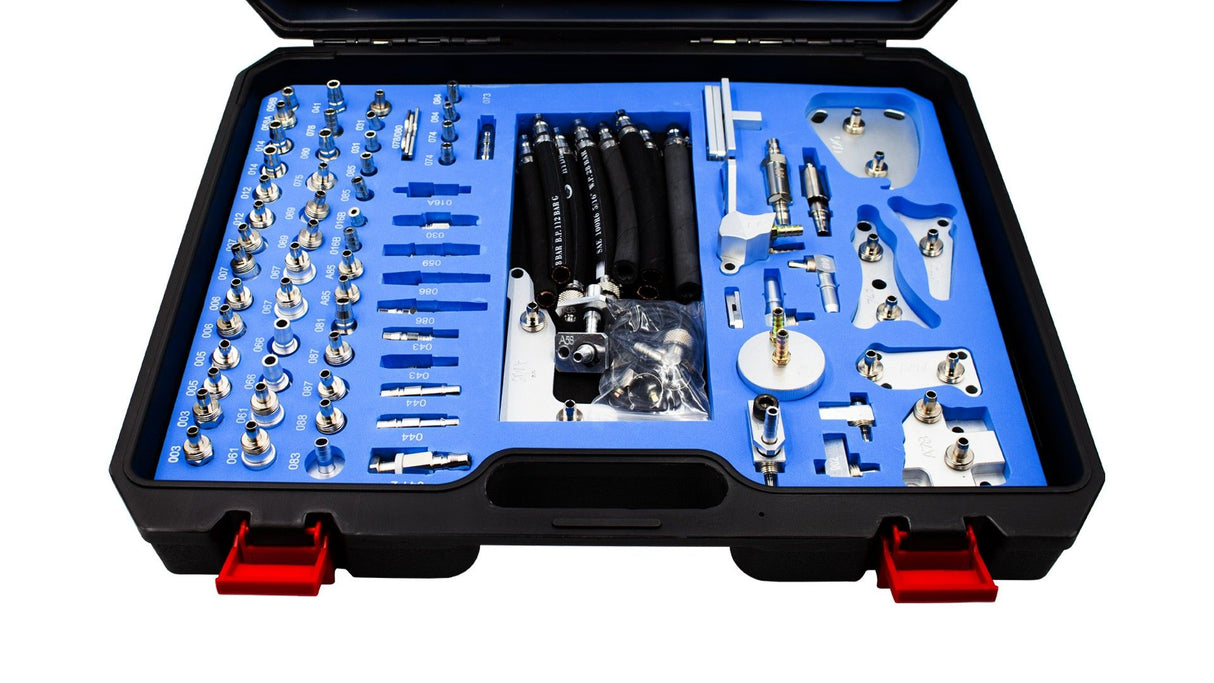 KROFtools Getriebespüladapter ATF Adapter- Kit -Set Adaptersatz, Spezialadapter für Automatikgetriebe Spülgerät 122-tlg - 9121