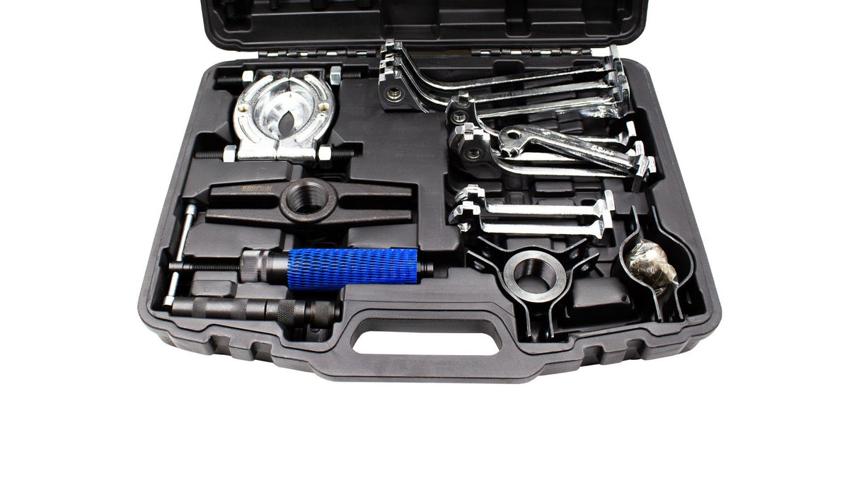 KROFtools Hydraulischer Abzieher-Satz, Abzieher- und Trennwerkzeug-Satz für Lager Zahnräder, 21-teilig - K-9087