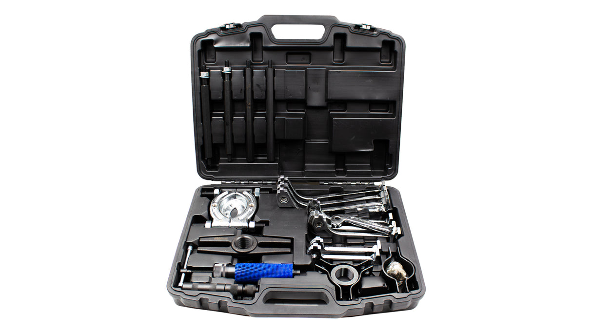 KROFtools Hydraulischer Abzieher-Satz, Abzieher- und Trennwerkzeug-Satz für Lager Zahnräder, 21-teilig - K-9087