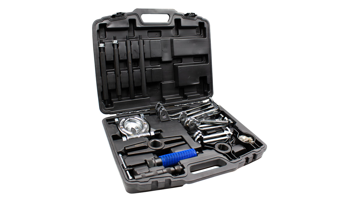 KROFtools Hydraulischer Abzieher-Satz, Abzieher- und Trennwerkzeug-Satz für Lager Zahnräder, 21-teilig - K-9087