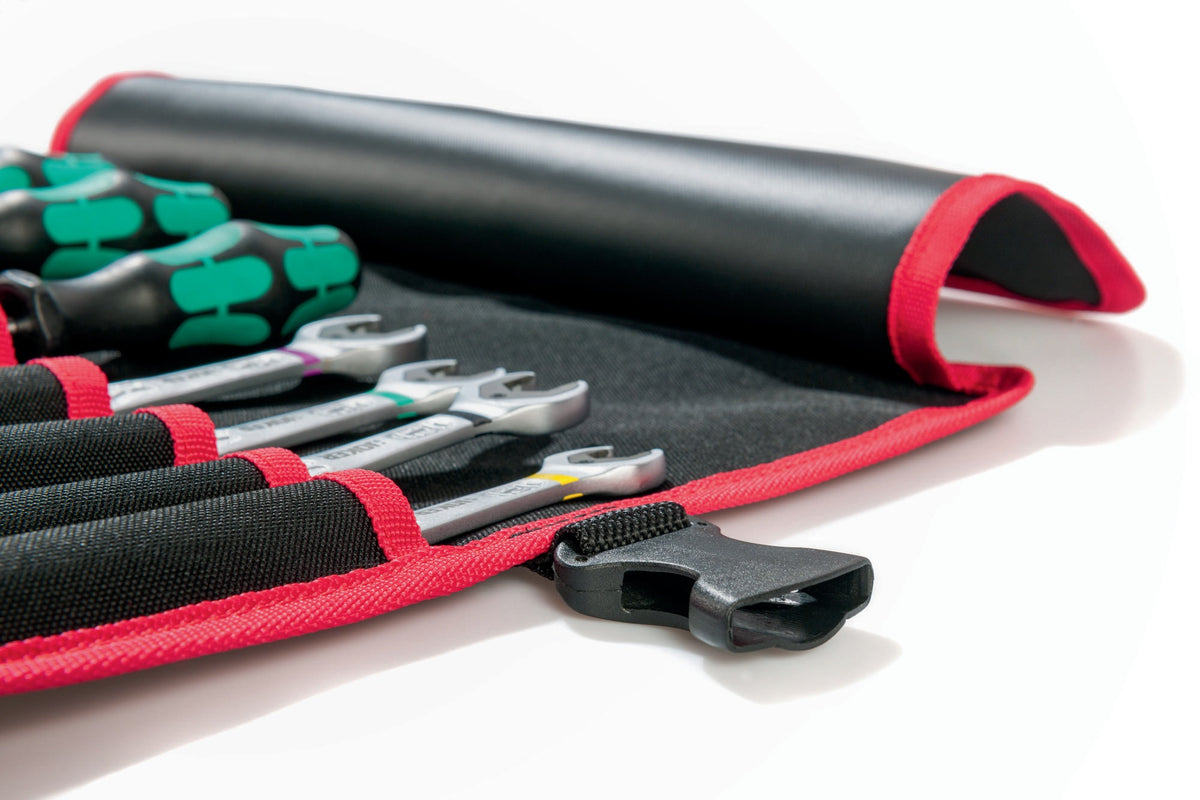 PARAT Werkzeugrolltasche 8 Fächer 410x330 mm Nylon schwarz/rot – Steckverschluss