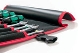 PARAT Werkzeugrolltasche 8 Fächer 410x330 mm Nylon schwarz/rot – Steckverschluss