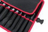 PARAT Werkzeugrolltasche 8 Fächer 410x330 mm Nylon schwarz/rot – Steckverschluss