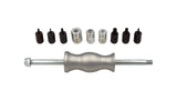 KROFtools 10-teiliges Gleithammer-Set mit Adaptern - Schlaghammer-Set Gewindeadaptern 8739 - K-8739