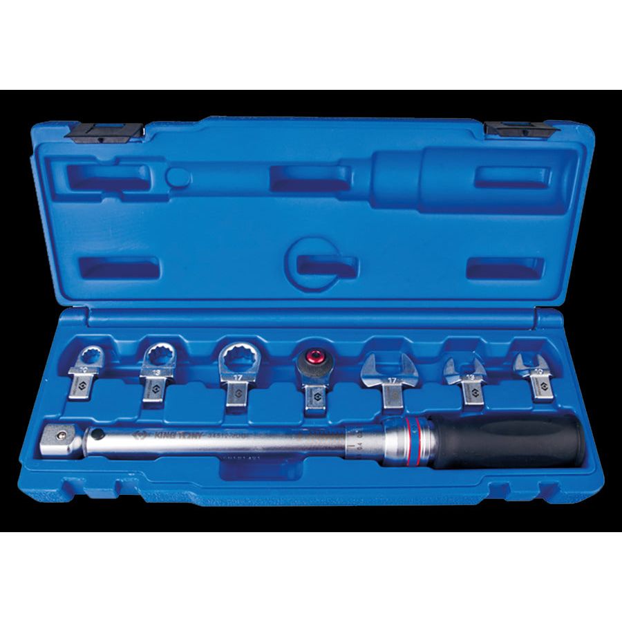 KING TONY Profi-Werkzeuge - Drehmomentschlüssel-Set, Steckkopf 9x12 mm - 8 tlg. 345102D08MR