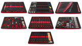 KROFtools PRO Line Werkzeugwagen, bestückt mit 318 Werkzeugen, 9 Schubladen - Art. 8637