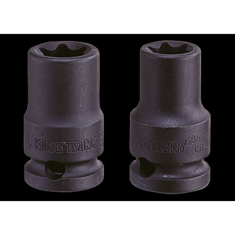 KING TONY Profi-Werkzeuge - 3/8" Kraft-Steckschlüssel, Zoll, für Außen-TORX®-Schrauben 357505M