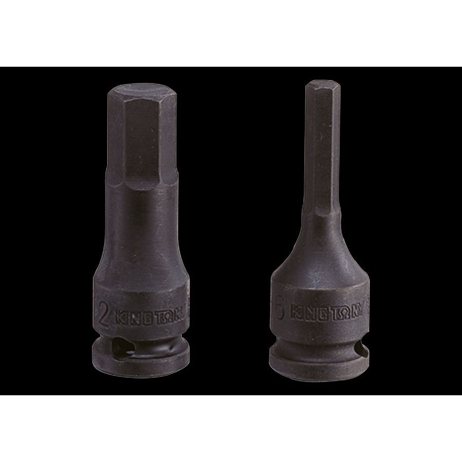 KING TONY Profi-Werkzeuge - 6-kant Kraft-Bit-Steckschlüsseleinsatz 3/8" (9,53mm) 9/64" Zoll 305545S