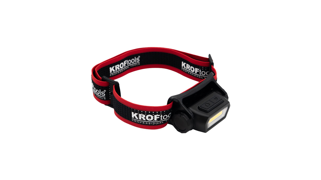 KROFtools COB-LED-Stirnlampe mit Bewegungssensor, 450 lm - Art. 1159
