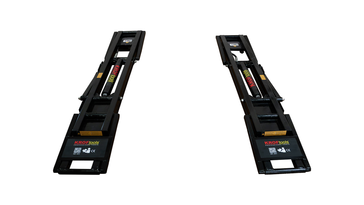 KROFtools Mobile Hebebühne 2500kg 90mm flach - KFZ Mobile Auto Hebebühne mit Fernbedienung - 9813 - ohne Hydrauliköl geliefert